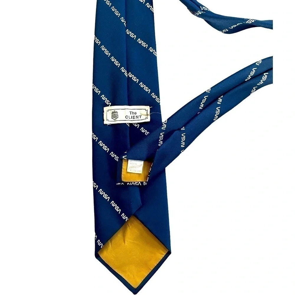 NASA | THE CLIENT NASA NAVEY BLUE 57” 100% POLYESTER NECK TIE